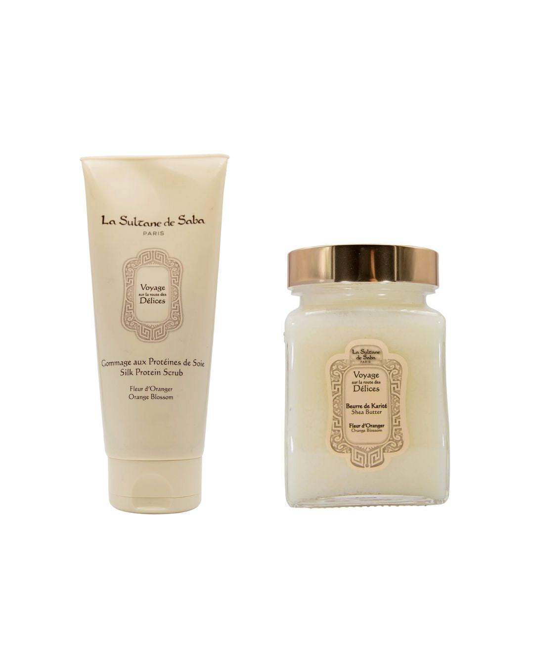 SPECIAL Orange Blossom Set: Silk Protein Scrub + Shea Butter